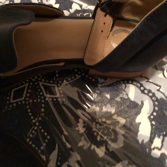 Journee Womens Loreta Buckle Square Toe Loafer Flats, Navy Blue Size 8.5 - Picture 5 of 5